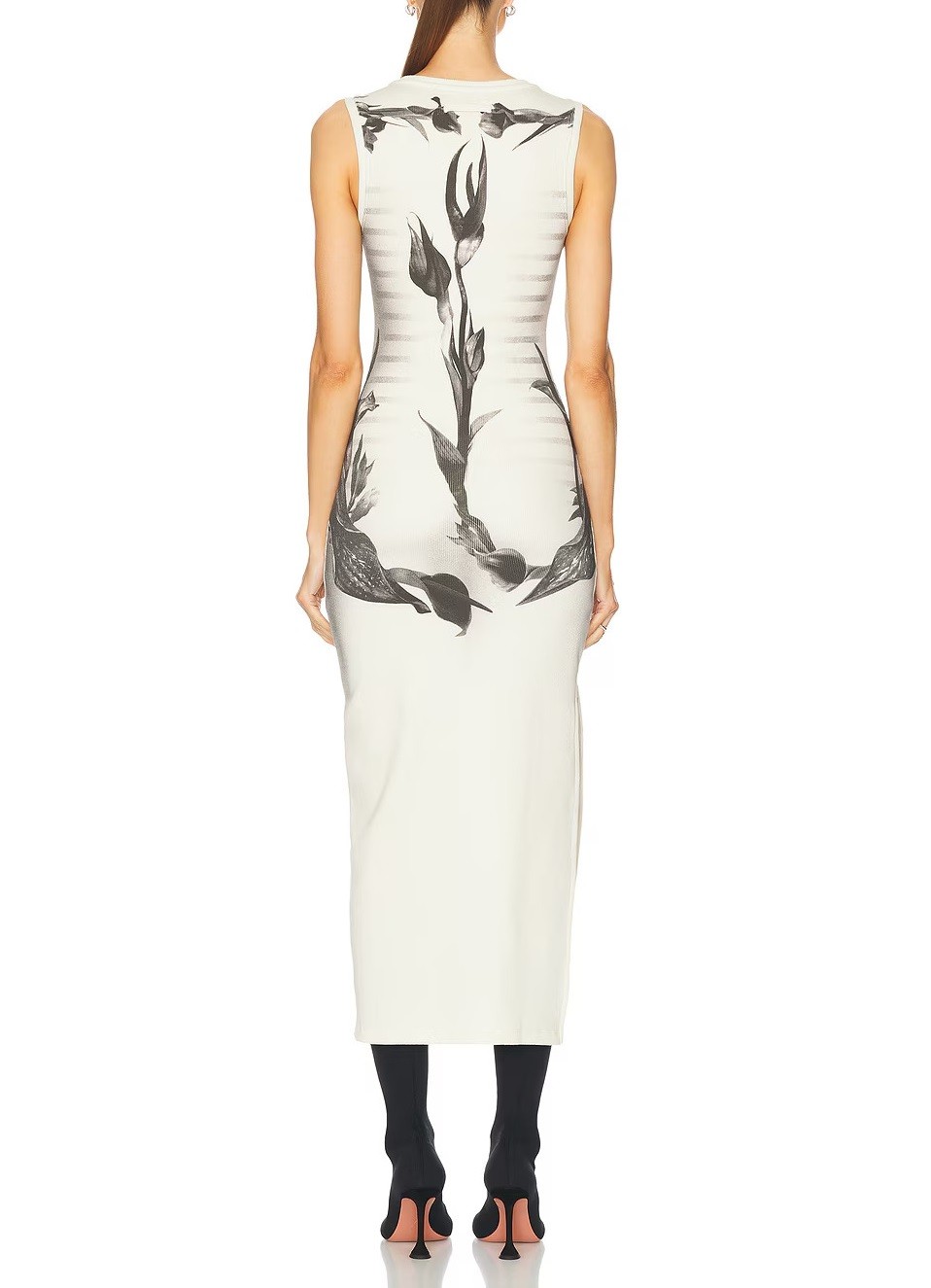 Flower Body Morphing Mariniere Long Dress